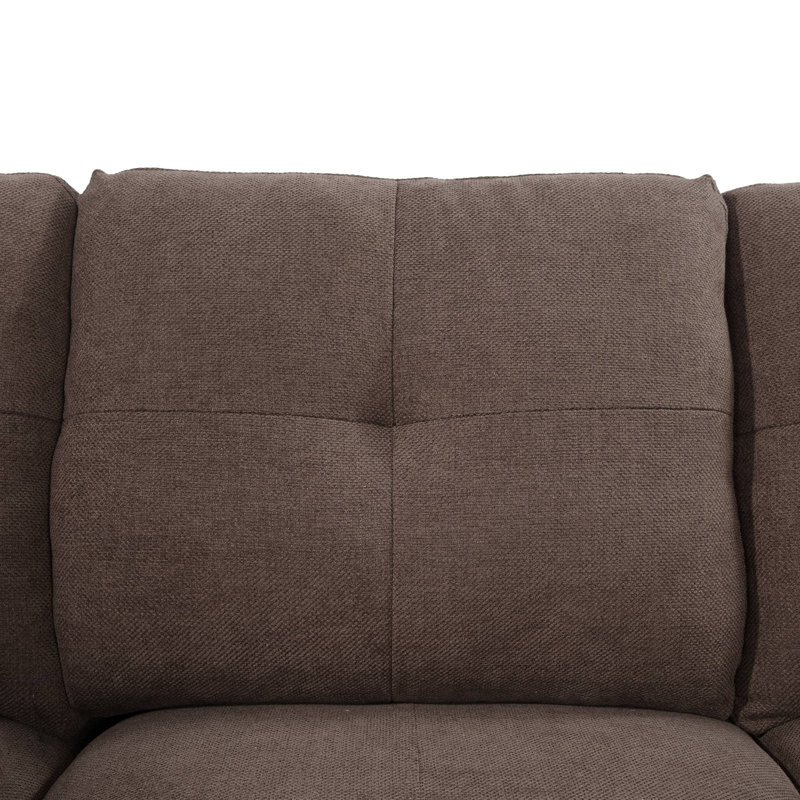 Ensemble de canapé 2 pièces Matrix, Tissu brun