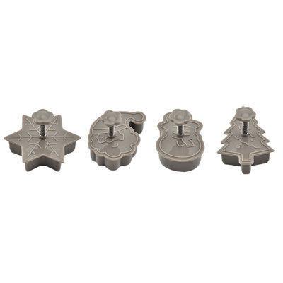 Christmas Decorations Christmas Cookies Cake Molds Cookies Molds 4 Pcs Set DIY Baking Cookies Molds Cakes Flipping Tools Pie Molds Suitable for Home Kitchens
