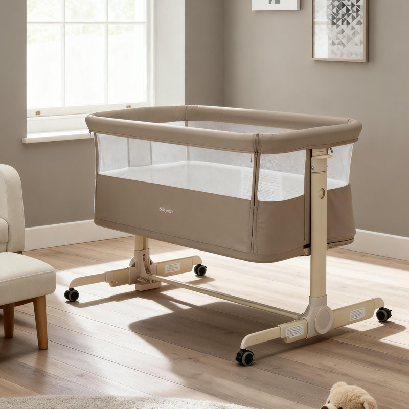 Babymore Neera Bedside Crib  , Beige