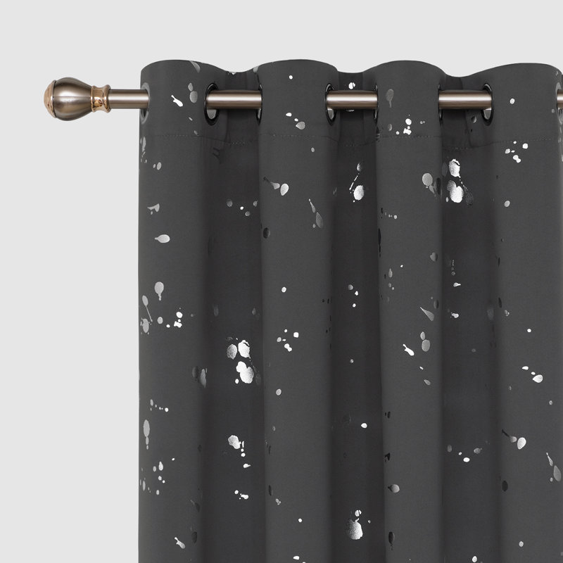 Siskiyou Room Darkening Curtain Pair, 52" W x 84" L, Dark Gray