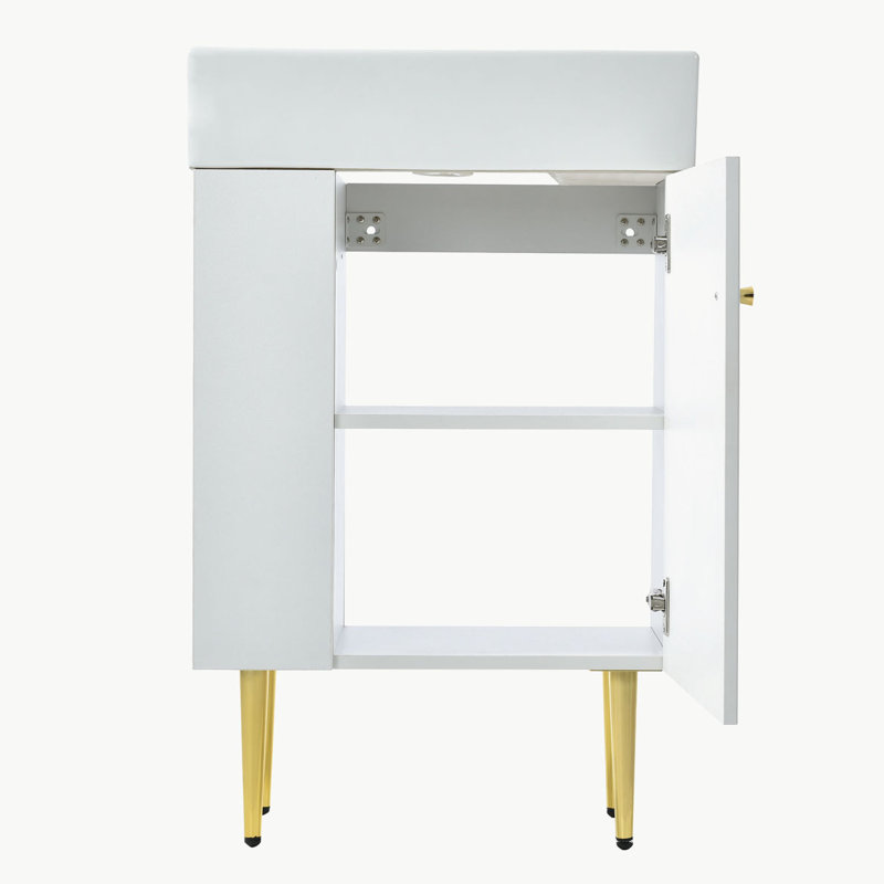 21.6" white Bathroom vanity