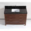 48" EBONY SINK VANITY DARK FINISH WITH WK-48 TOP 2" THICK WHITE NATURAL TOP-2115826003-2115826013