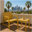 1 chaise et table basse 2 pièces, en PP toutes saisons, à assemblage rapide, idéal pour les meubles de balcons du matin avec table, polypropylène, vêtements imperméables, fêtes de jardin idéales