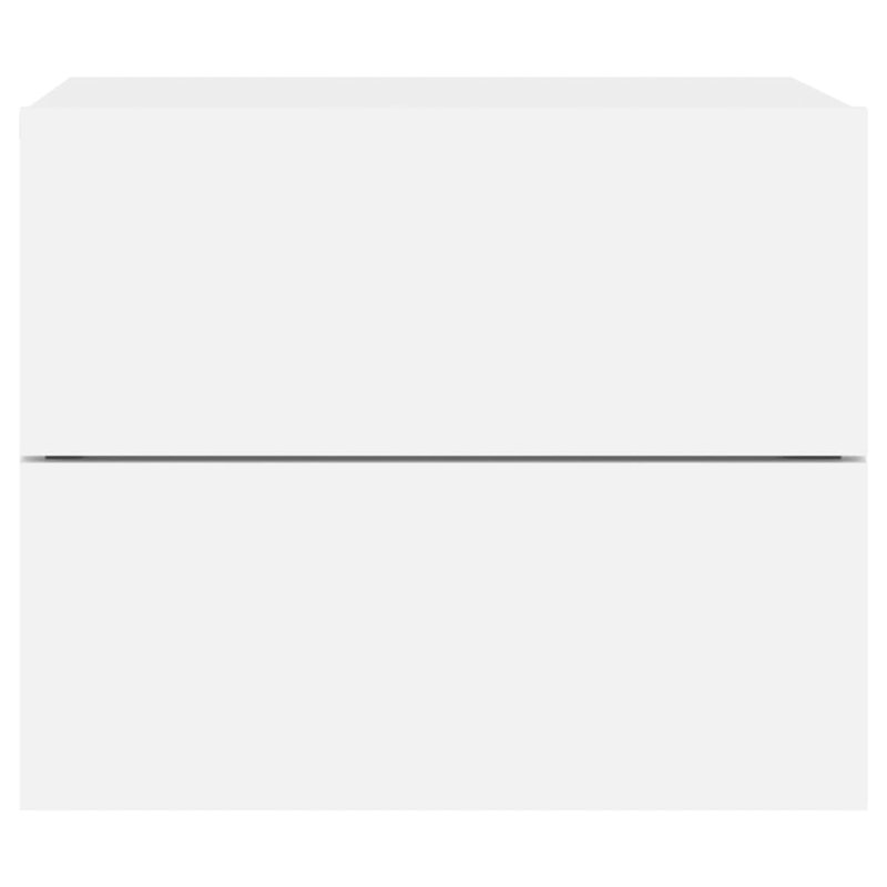 Bonts 50cm W Bedside Table, White, Set of 2