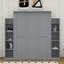 Grand lit escamotable avec tablettes et DEL-1446772055