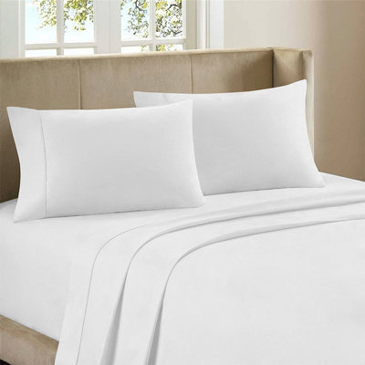 4-Piece: Rayon-Microfiber Sheet Set – Ultra Soft, Breathable & Wrinkle Resistant