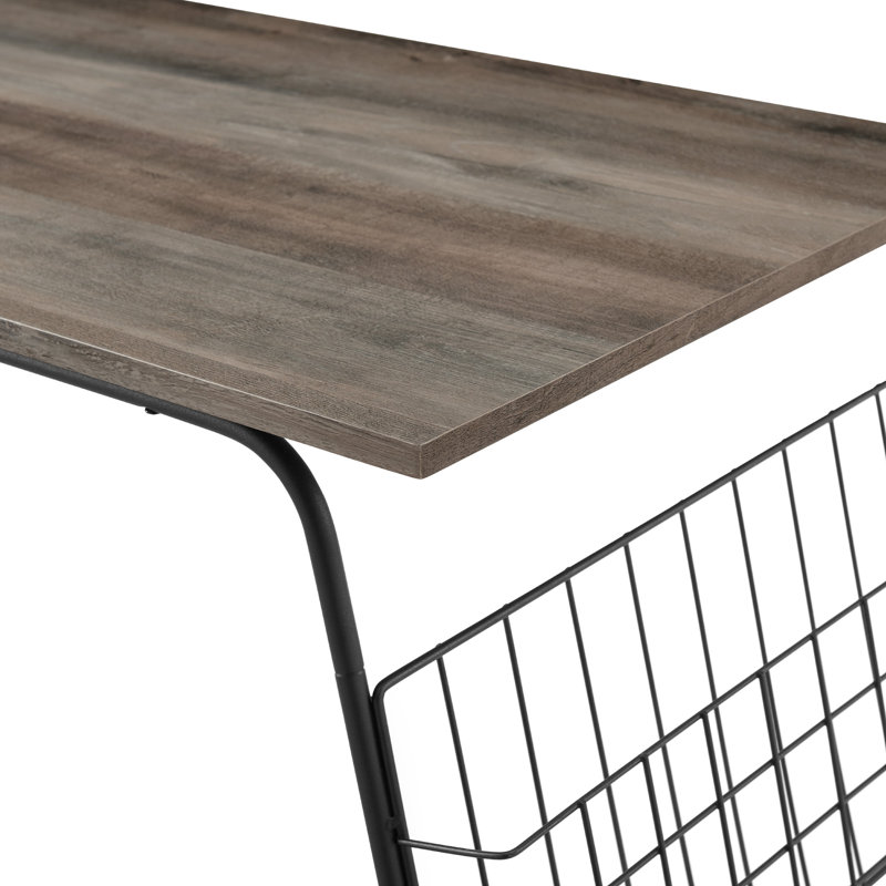 Dalston Coffee Table, Gray Wash, Black