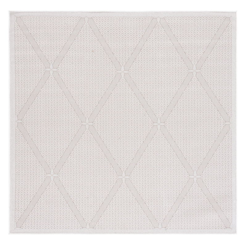 Kircher Performance Machine Washable Geometric Indoor/Outdoor Area Rug, Square 5'3"