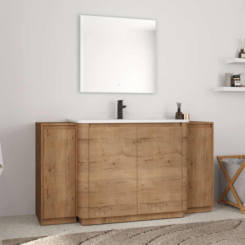 64'' Single Bathroom Vanity with Ceramic Top, 64''