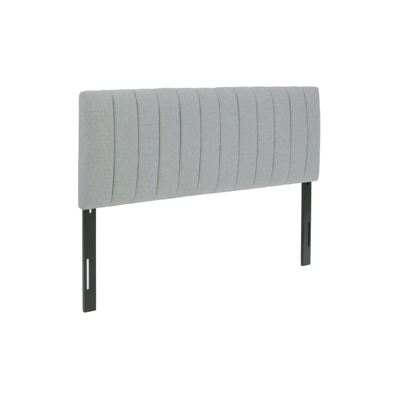 Ali Channel Upholstered Headboard, California King, Light Green