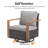 Aldiana 8-Piece Outdoor Conversation Set With Swivel Gliders And Fire Pit Table, 9-Person Wicker Patio Seating With Sofa, Armchairs & Ottomans-89190552-89190553