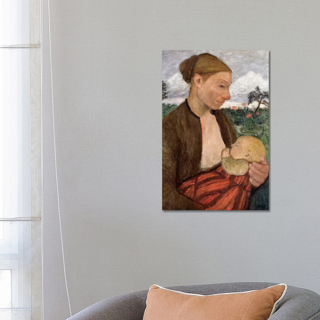 Mother And Child, 1903 by Paula Modersohn-Becker - Wrapped Canvas Painting