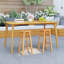 Ensemble de 2 tabourets de bar en bois 24 po avec repose-pieds rond pour jardin 24 po-478982686-478982685