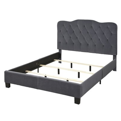 Newhall Queen Tufted Upholstered Low Profile Standard Bed -  Canora Grey, 3A07930C53724C13AC29B39CB8D22B07