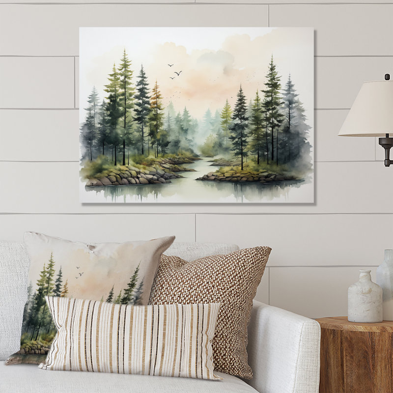 Tranquil Forest Oasis III - Impression campagne sur métal, H 12 po x l 20 po