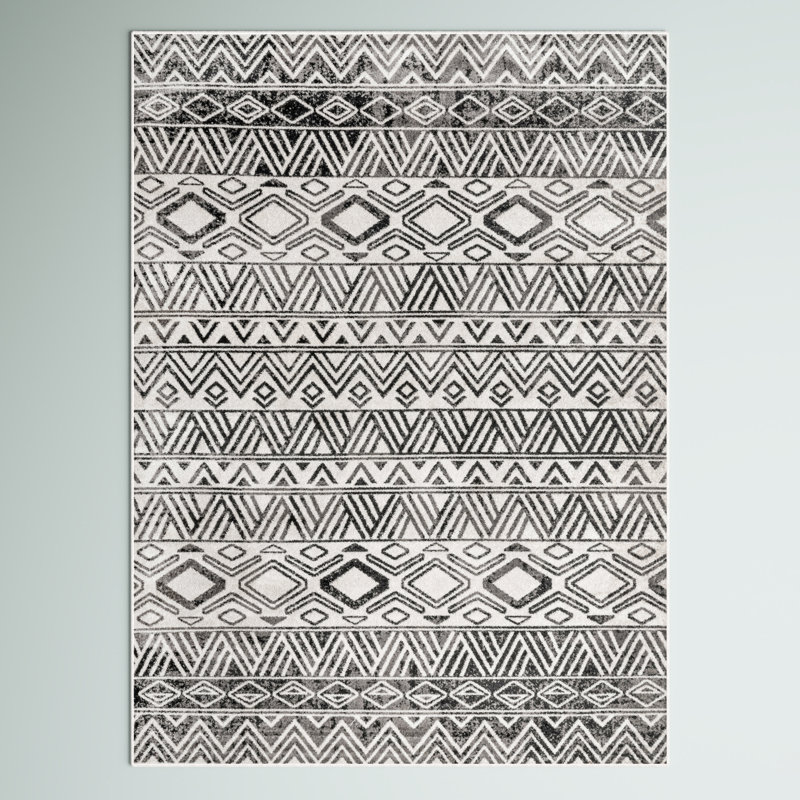 Tapis gris lavable à la machine Copley, Rectangle 4 pi x 6 pi