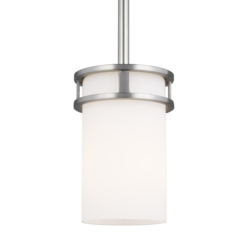 Mini-luminaire suspendu à une lumière Robie de Génération Éclairage , Oui, Nickel brossé, Energy Star