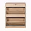 Armoire à chaussures en bois pour entrée, armoire de rangement à chaussures avec 2 portes rabattables, couleur chêne 20,94 x 9,45 x 43,11 po