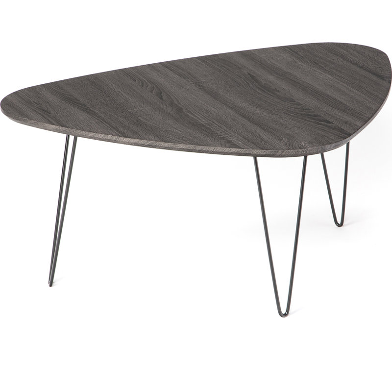 Table basse à 3 pieds Oloughlin, Chêne noir brossé