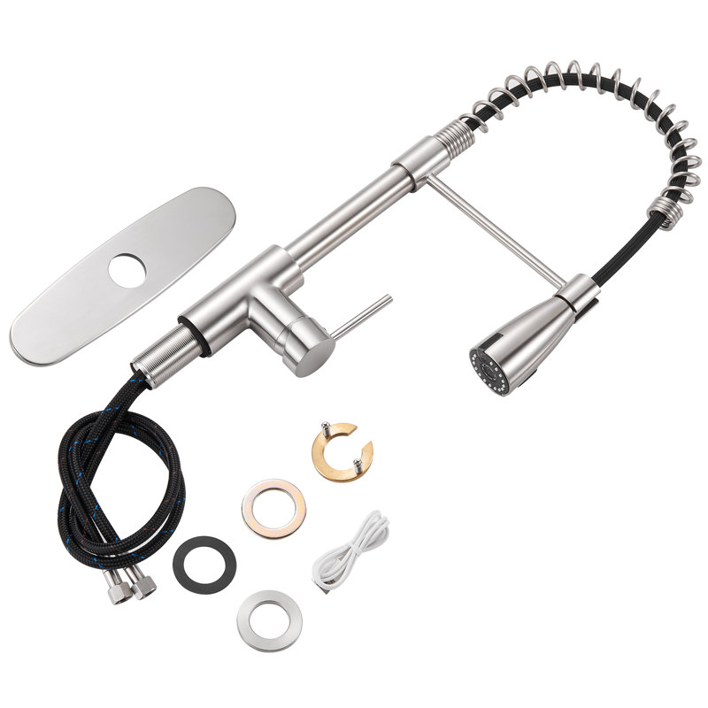 Uptap Pull Down Touchless Kitchen Faucet, Brushed Nickel