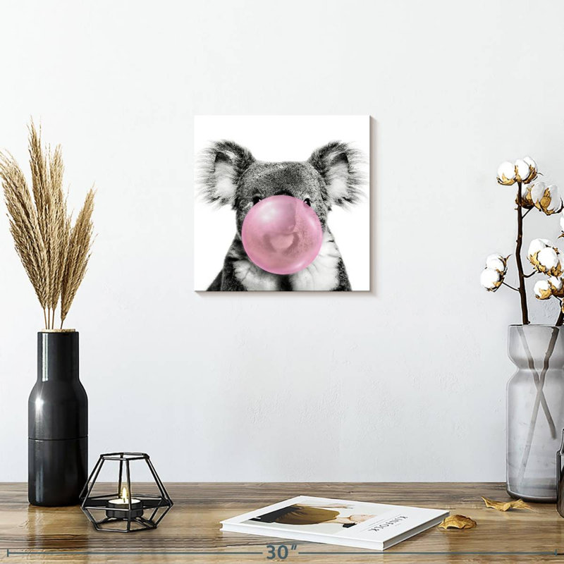 " Koala Bubble Gum " Print, 10" H x 10" W x 1.25" D