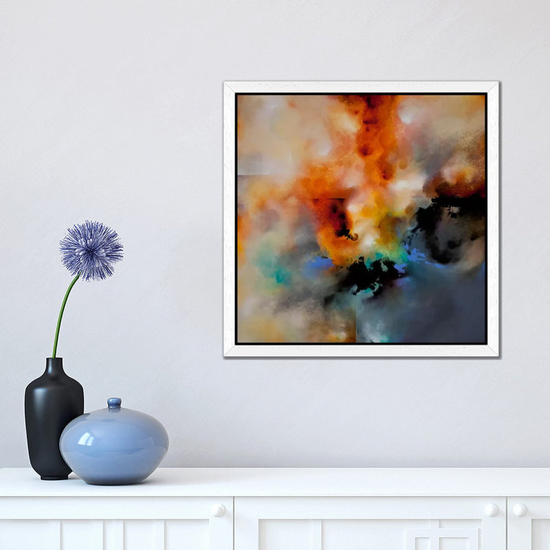 Magic Sky by CH Studios - Painting on Canvas, 45.72 cm H x 45.72 cm W, White Framed