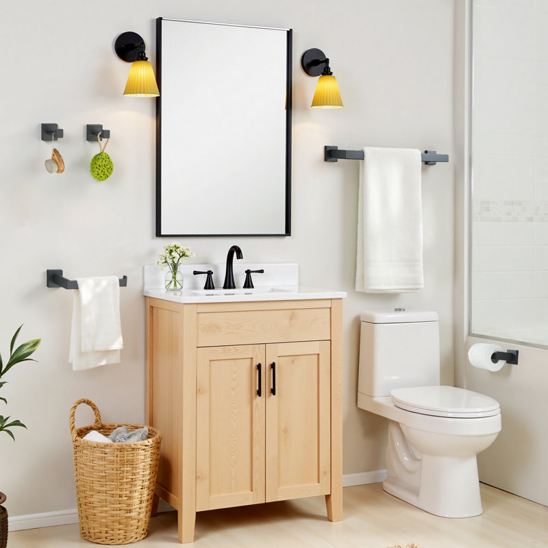 5 - Piece Bathroom Hardware Set, Black