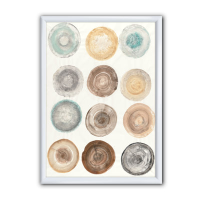 « geometric crème circles »-cadre photo imprimé sur toile