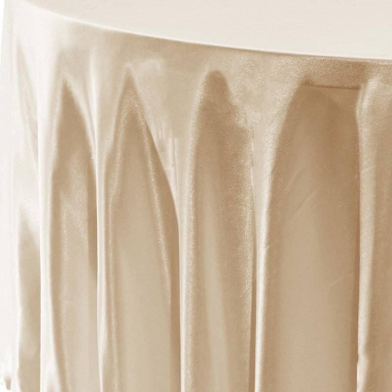 Paquet de 12 nappes en satin champagne 120 pouces - Nappe ronde soyeuse de qualité supérieure