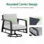 Deux chaises pivotantes avec une table d'appoint
