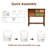 Fienley Vintage 5-Drawers Brown Console Table With Artistic Mixed-Color,Open Storage Shelf