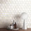 Natural 12.8 in. x 11.11 in. Hexagon Polished Marble Mosaic Tile