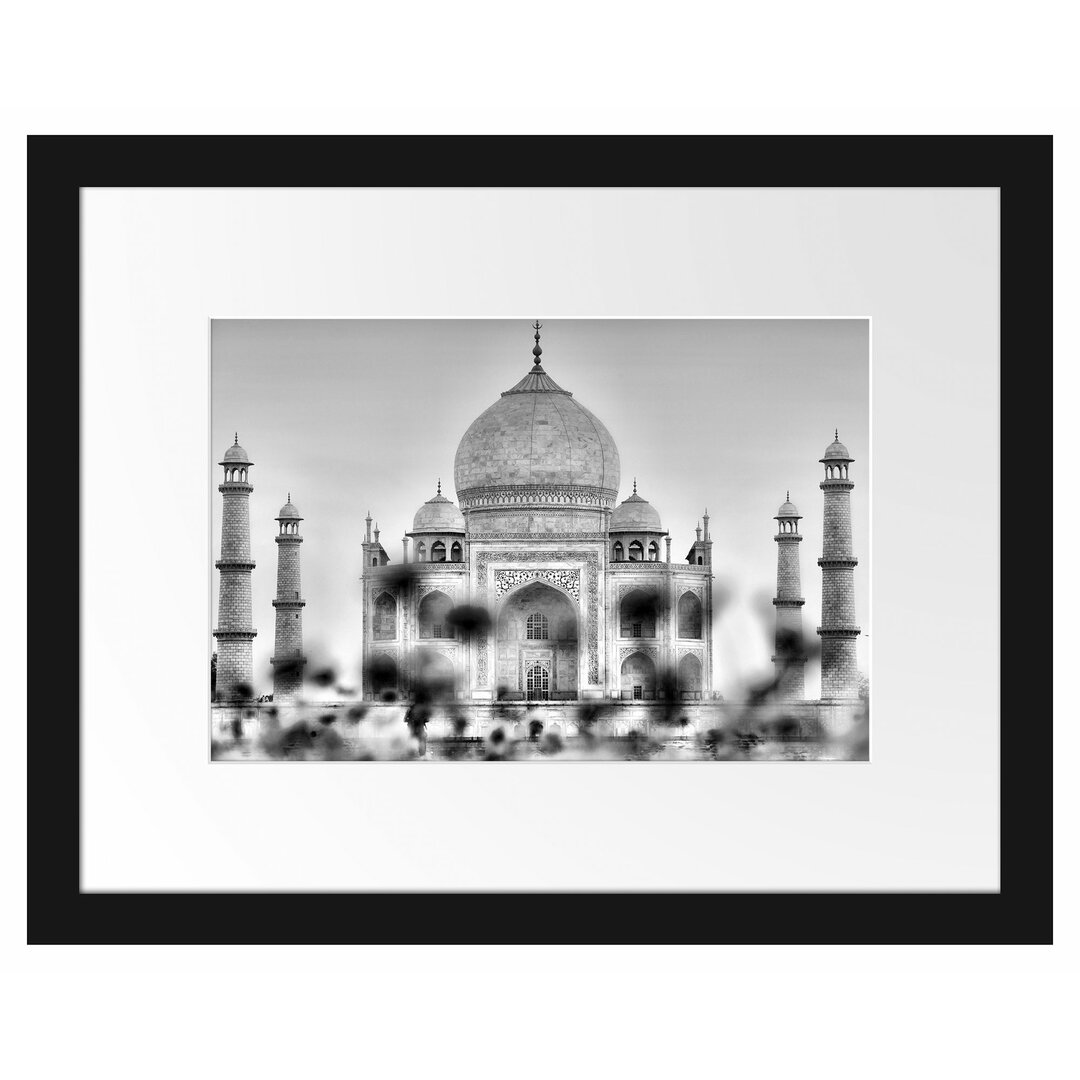 Gerahmtes Poster Taj Mahal im Sommer