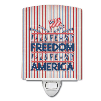 Freedom I Love America Ceramic Night Light