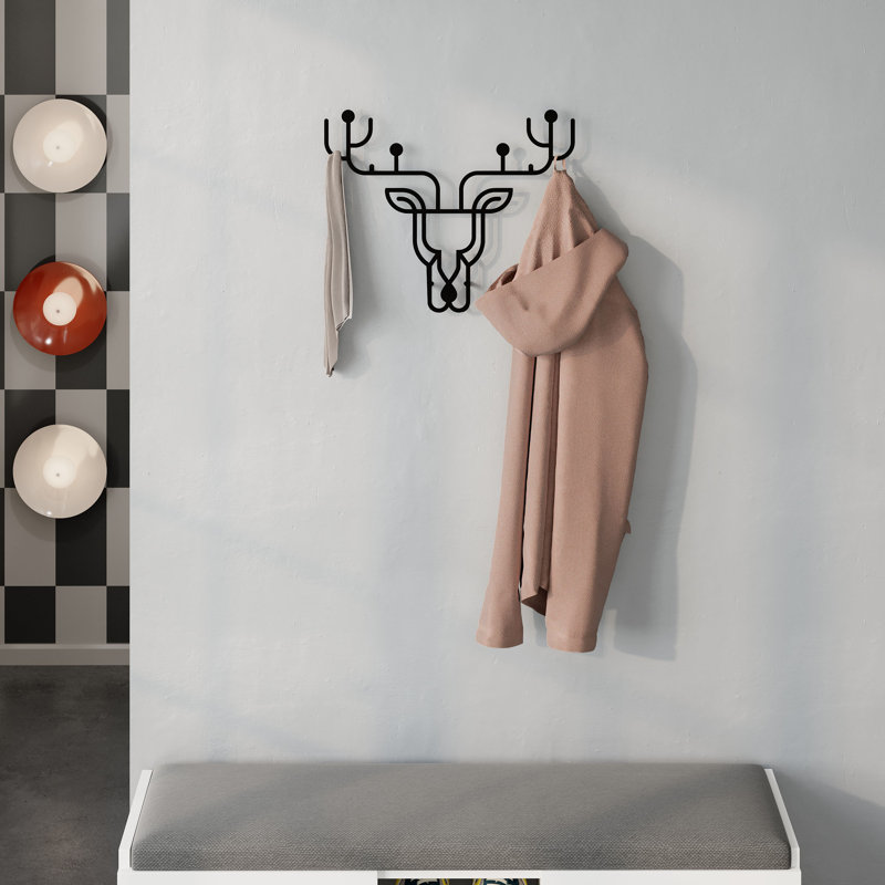 Cedric 4 - Hook Wall Mounted Coat Rack
