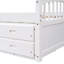Lit plateforme simple en bois massif avec 6 tiroirs, parfait pour les enfants et des solutions de rangement peu encombrantes