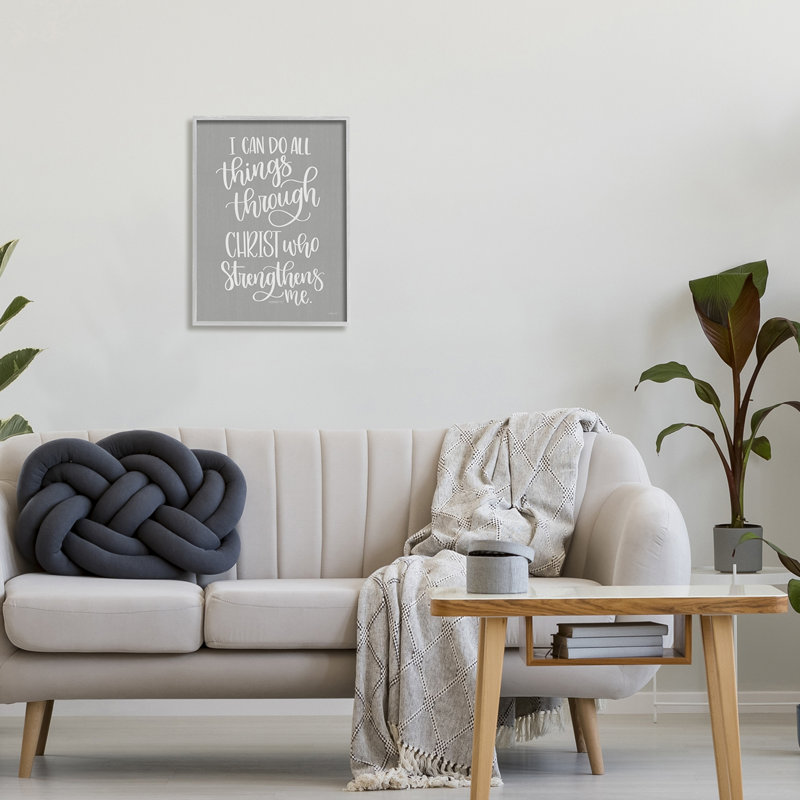 «Can Do All Things Through Christ», H 20 po x l 16 po x P 1,5 po, Estampe numérique Farmhouse