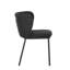2 Dubhgan Fabric Upholstered Dining Chair with Black Powder Coated Metal Legs