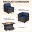 Fauteuil modulaire en rotin toutes saisons pour 6 personnes avec table de foyer et coussins luxueux-276127048-276127049