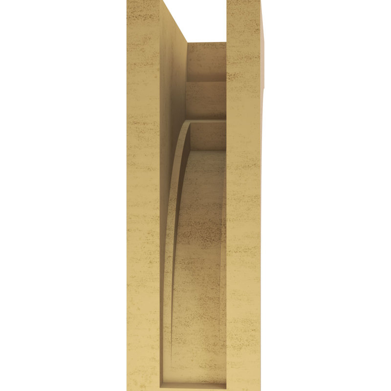 Rockford Rough Cedar Woodgrain TimberThane Corbel, Primed Tan, 24" H x 8" W x 16" D