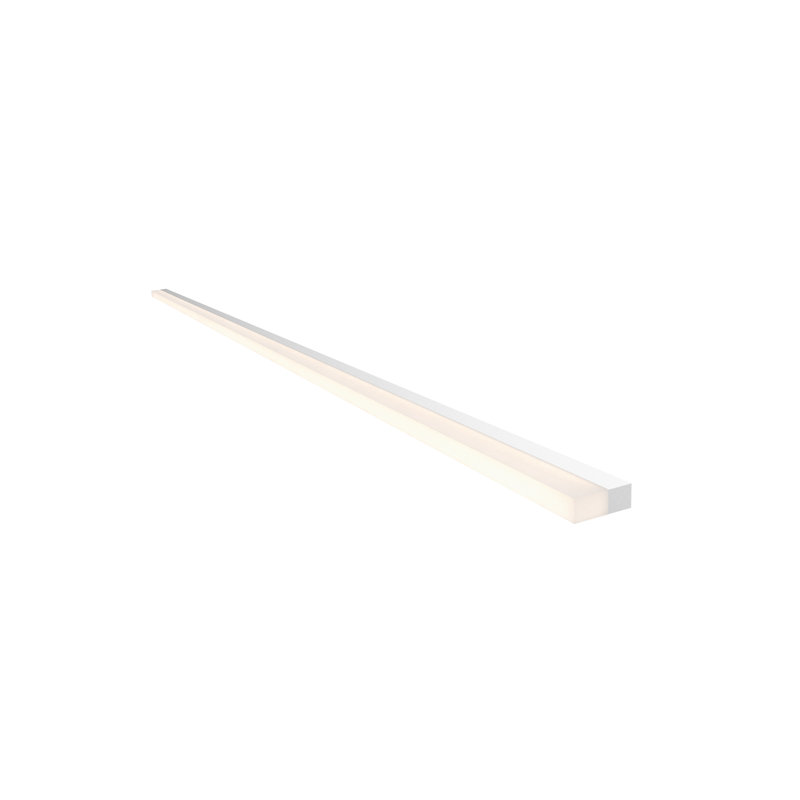 Barre d'éclairage de salle de bain 1 lumière DEL Stiletto Lungo, Blanc satiné