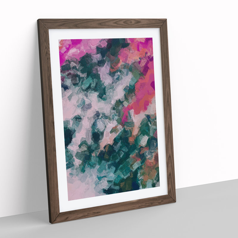 Stunning Inspiration Abstract - Wall Art, 36cm H x 27cm W, Walnut Framed Paper, White