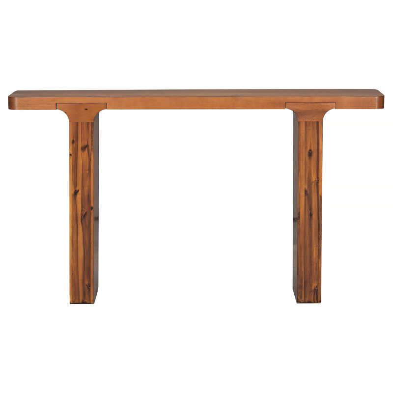 Elegant 60"W Narrow Console Table Hallway Foyer Table, Natural