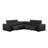 5-Piece L-Shaped Power Reclining Sectional In Genuine Leather – 3 Recliners-1844620211
