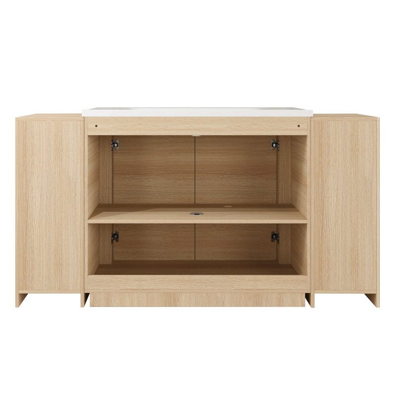 Gastelum Freestanding Bathroom Cabinet, 32.68 "H x63.37"W x 18.68"D, 3