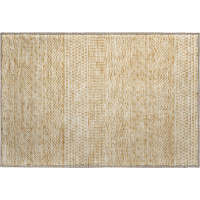 Tapis doré Prisco lavable à la machine de qualité supérieure