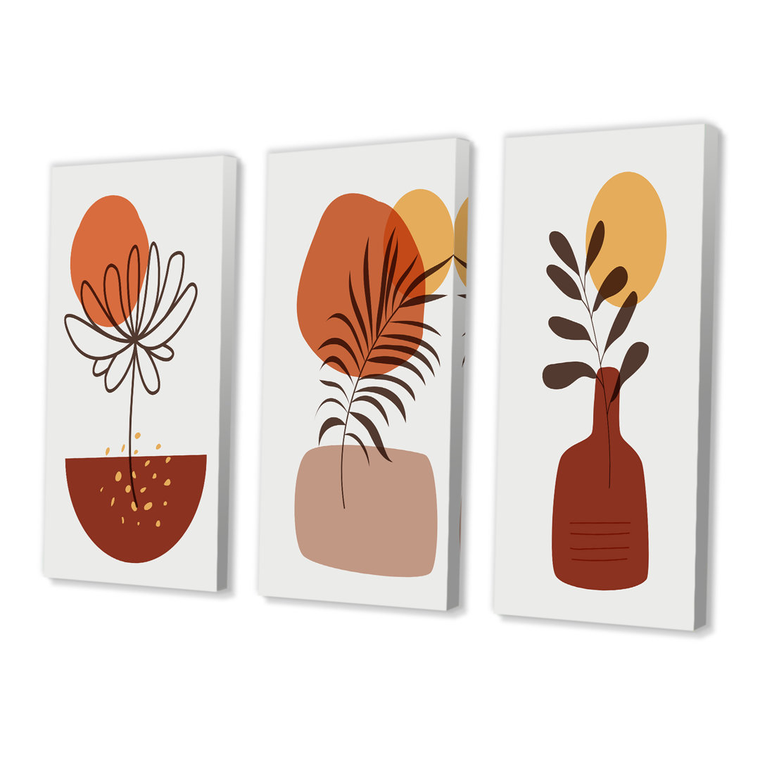 " Minimalistic Designs In Retro Colors III " by Designart 3 - Pieces Wade Logan® 