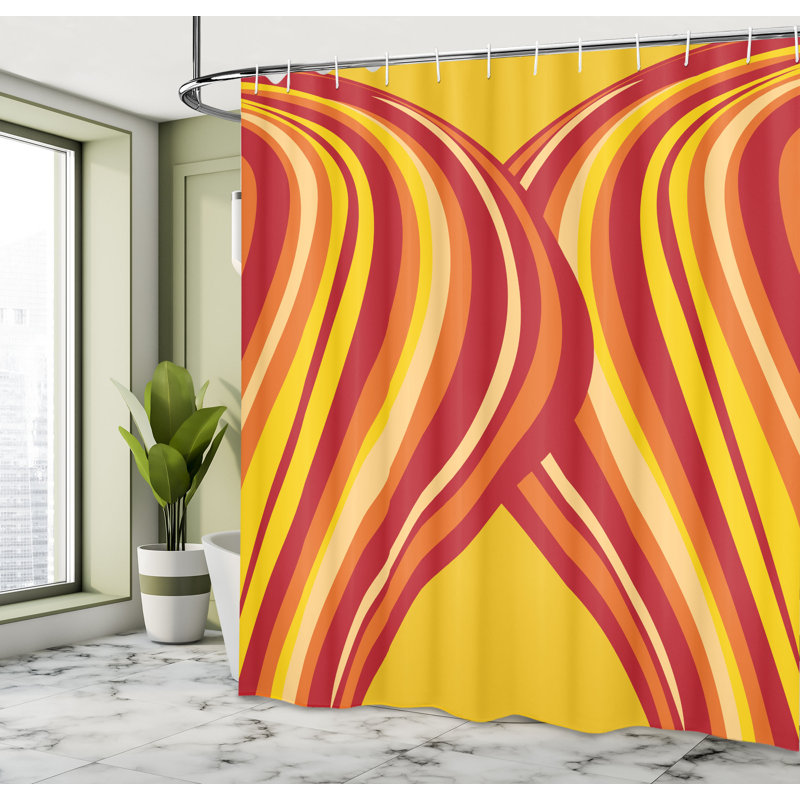 Shower Curtain with Hooks Included, 84"H x 69"W