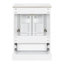Meuble-lavabo 24 po avec lavabo, armoire en panneau de fibres à densité moyenne avec cadre en bois, 1 tiroir divisé et 2 portes à fermeture douce avec double tablette sur la porte, meuble-lavabo autoportant-1567676002