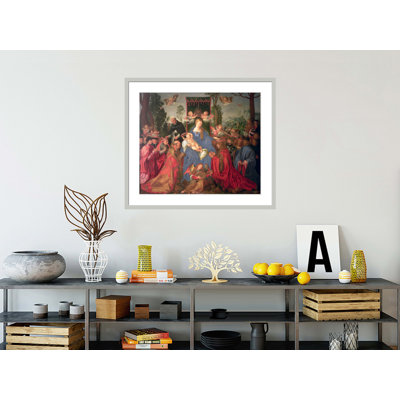Guirlande de roses, retable par Albrecht Dürer, impression giclée sur cadre
